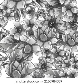 Flower print. Elegance seamless pattern.