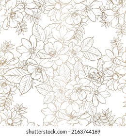 Flower print. Elegance seamless pattern.