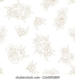 Flower print. Elegance seamless pattern.
