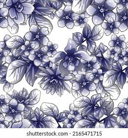 Flower print. Elegance seamless pattern.