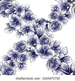 Flower print. Elegance seamless pattern.