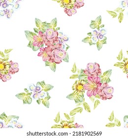 Flower print. Elegance seamless pattern.