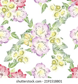 Flower print. Elegance seamless pattern.