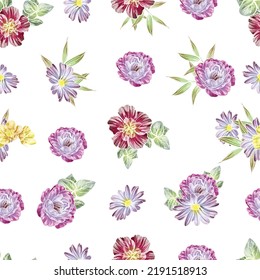 Flower print. Elegance seamless pattern.