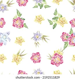Flower print. Elegance seamless pattern.