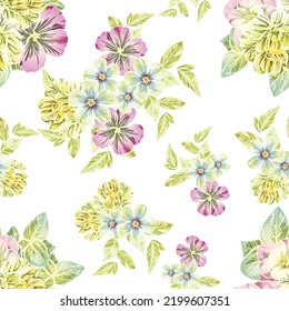 Flower print. Elegance seamless pattern.