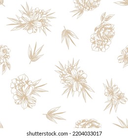 Flower print. Elegance seamless pattern.