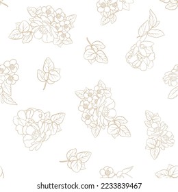 Flower print. Elegance seamless pattern.
