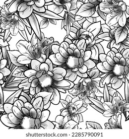 Impresión de flores. Elegancia sin fisuras.