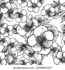 Impresión de flores. Elegancia sin fisuras.