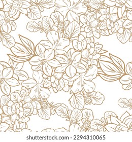 Flower print. Elegance seamless pattern.