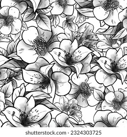 Flower print. Elegance seamless pattern.