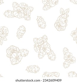 Flower print. Elegance seamless pattern.