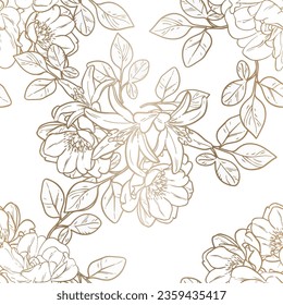 Flower print. Elegance seamless pattern.
