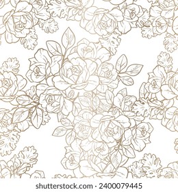 Flower print. Elegance seamless pattern.