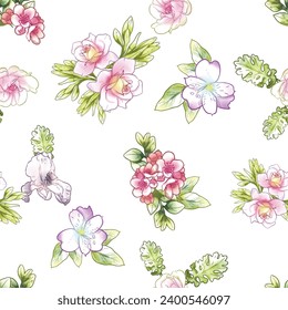 Flower print. Elegance seamless pattern.