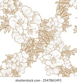 Flower print. Elegance seamless pattern.