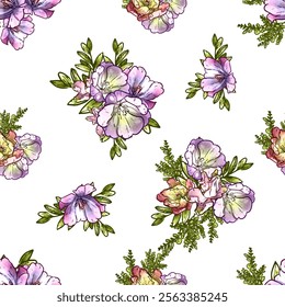Flower print. Elegance seamless pattern.