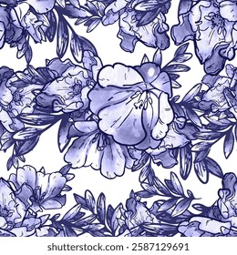 Flower print. Elegance seamless pattern.