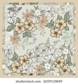 flower print elegance seamless pattern