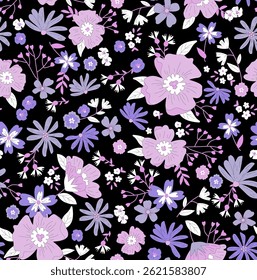 impressão de flor. fundo sem costura.
padrão de flor em um fundo claro com flores selvagens de diferentes tamanhos arte para tatuagem, tecidos, lembranças, embalagem, cartões de saudação