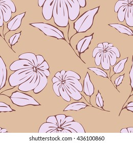 Flower print for textile or background