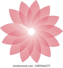 Flor en un diseño morado y colorido 