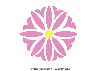Ilustración de vectores de elementos púrpura de flores