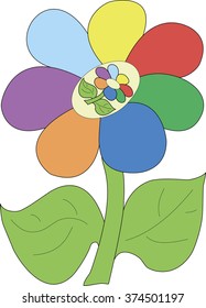 flower rainbow, flower in bloom
