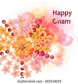  flower rangoli decoration for Onam