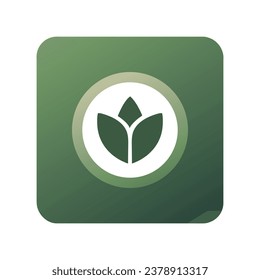 Blütenrezyklik-Logo-Vektor-Schaltfläche