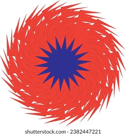 A flower of red and blue shades. A vector file is useful for creating designs.