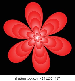 Flor en rojo - Ilustración de alta resolución

