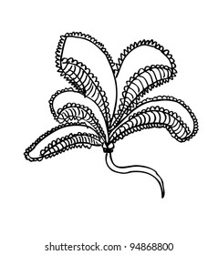 flower retro doodle illustration