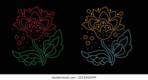 Flower Rhinestone Design, Rhinestone Design, Rhinestone Template Royalty-Free Images, Pattern, Rhinestone Design Patterns, T-shirt Design.