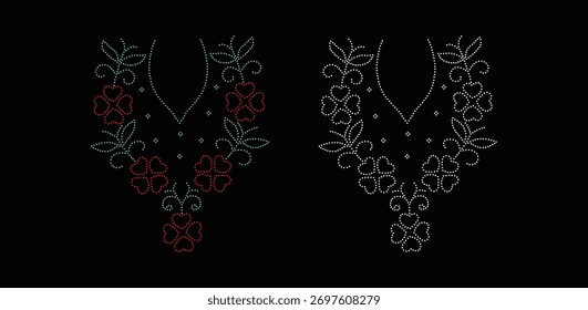 Flower Rhinestone Design, Transfer Rhinestone Template, Hotfix Rhinestone Transfer Flower vector design, Crystal flower rhinestone design,