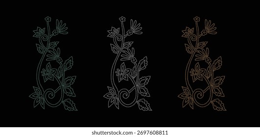 Diseño del rhinestone de la flor, Plantilla del rhinestone de la transferencia, diseño del Vector de la flor de la transferencia del rhinestone de Hotfix, diseño cristalino del rhinestone de la flor,