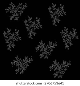 Diseño del rhinestone de la flor, Plantilla del rhinestone de la transferencia, diseño del Vector de la flor de la transferencia del rhinestone de Hotfix, diseño cristalino del rhinestone de la flor,
