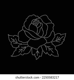 Flower Rhinestone design vector file.
