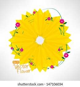 Flower ringS that is wrapped around the larger flower