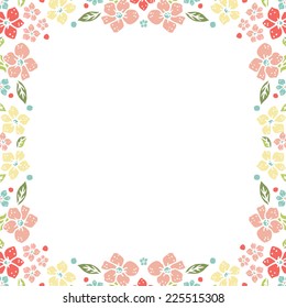 Flower romantic frame