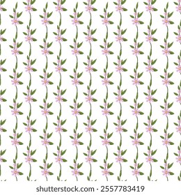 Flower Romanticism Seamless Vector Pattern Design