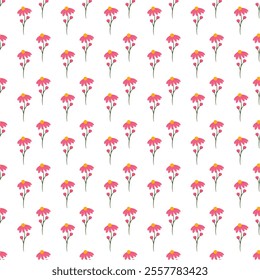 Flower Romanticism Seamless Vector Pattern Design