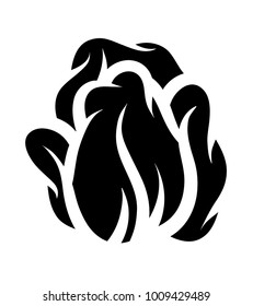 Flower rose, black and white. Isolated on white background. Vector illustration.