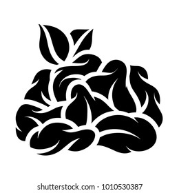 Flower rose, black and white. Isolated on white background. Vector illustration.