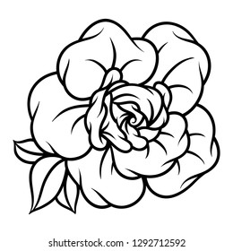 Roses Leaves Hand Drawn Vector Illustration Stock Vector (Royalty Free ...