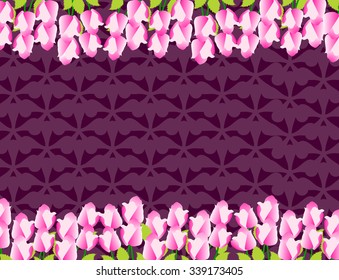 Flower rose card with space for text-vector illustration