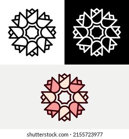 Abstraktes Logo des Blumenkreises