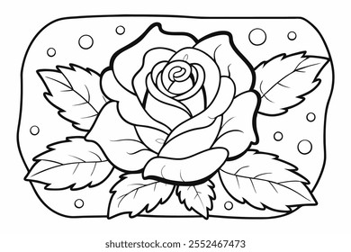 Blumenrose für Malbuch