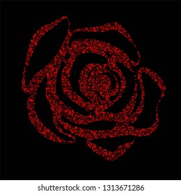 Flower rose for design illustration. Vector illustration